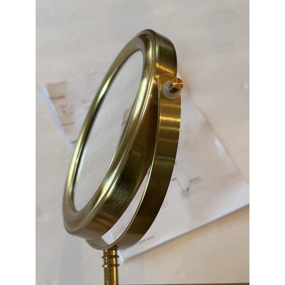 Hearth & Hand With Magnolia Wall Mount Brass Magnifying Swivel Mirror - Picture 7 of 8